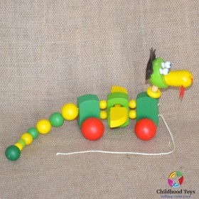 Jucarie lemn de tras Dragon