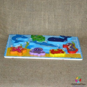 Puzzle lemn cu animale marine M7