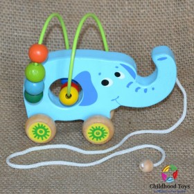 Jucarie motrica lemn elefant