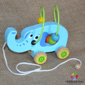 Jucarie motrica lemn elefant