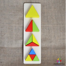 Puzzle incastru lemn cu forme geometrice M2