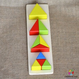 Puzzle incastru lemn cu forme geometrice M2