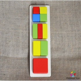 Puzzle incastru lemn cu forme geometrice M2