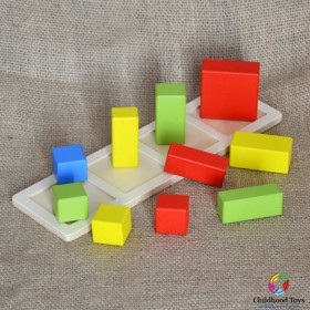 Puzzle incastru lemn cu forme geometrice M3