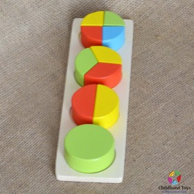Puzzle incastru lemn cu forme geometrice M4