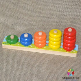Numaratoare lemn cu inele colorate M5