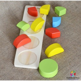 Puzzle incastru lemn cu forme geometrice M4
