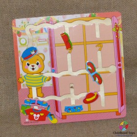 Puzzle labirint lemn