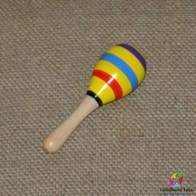Maracas lemn mic curcubeu