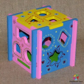 Cub lemn sortator forme geometrice