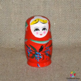 Matrioska lemn rosie