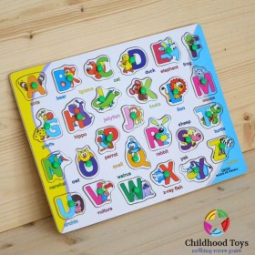 Puzzle incastru lemn cu litere M4