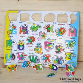 Puzzle incastru lemn cu litere M4