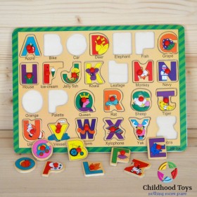 Puzzle incastru lemn cu litere M6