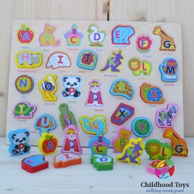 Puzzle incastru lemn litere A2