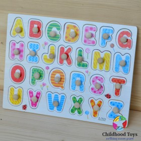 Puzzle incastru lemn literele alfabetului