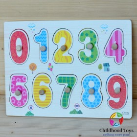 Puzzle incastru lemn cifre C1