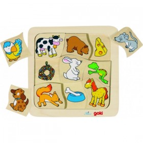 Puzzle lemn incastru Ce mananca animalele 1