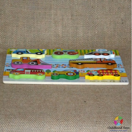 Puzzle lemn cu vehicule M6