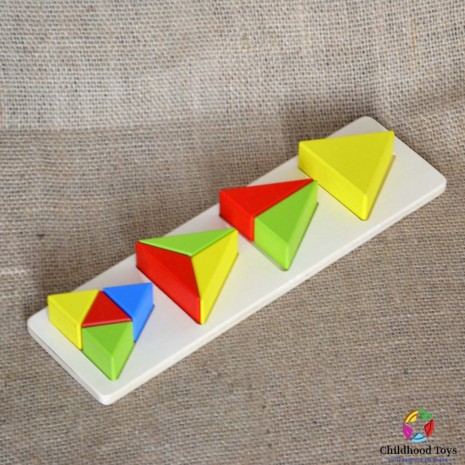 Puzzle incastru lemn cu forme geometrice M2