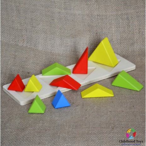 Puzzle incastru lemn cu forme geometrice M2