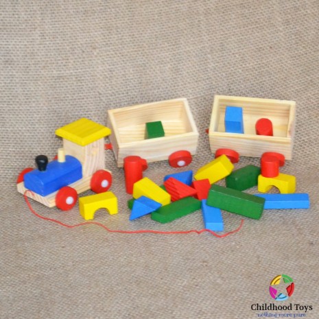 Tren lemn forme geometrice M2