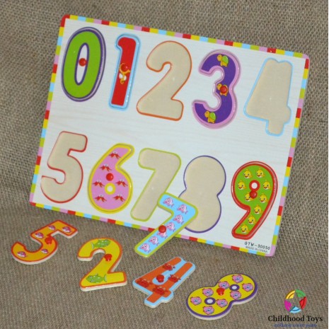 Puzzle incastru lemn cu cifre M7