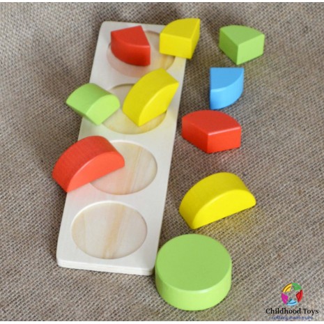 Puzzle incastru lemn cu forme geometrice M4