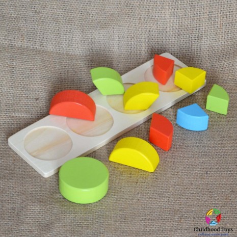 Puzzle incastru lemn cu forme geometrice M4
