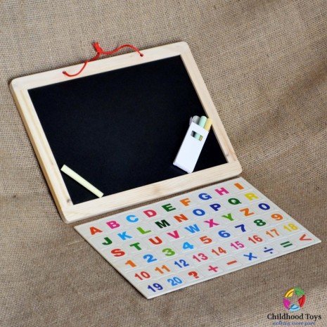 Tabla de scris din lemn cu cifre si litere M3