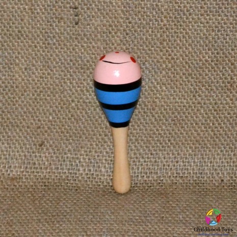 Maracas lemn mic albastru