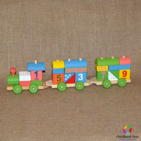 Tren lemn 22 piese mari