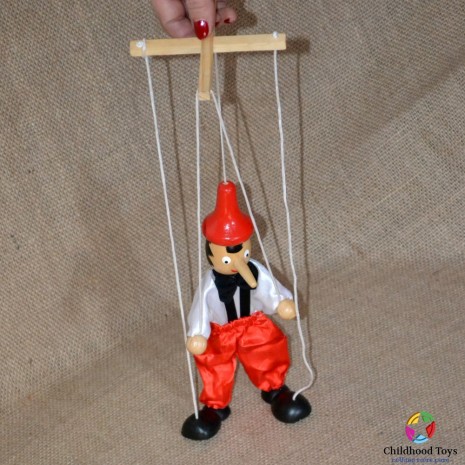 Jucarie lemn marioneta Pinocchio