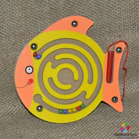 Joc lemn, labirint cu creion magnetic