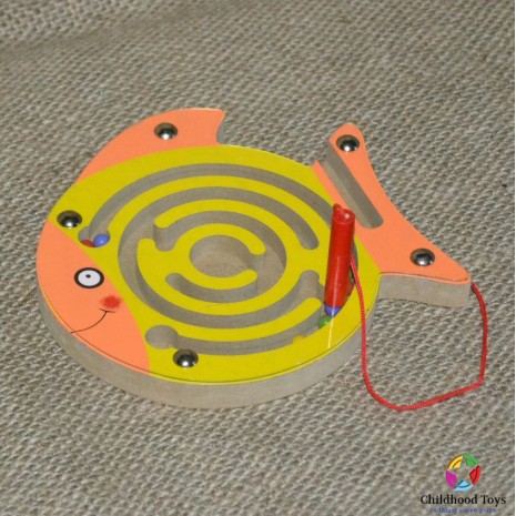 Joc lemn, labirint cu creion magnetic