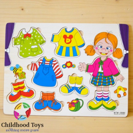 Puzzle imbraca fetita
