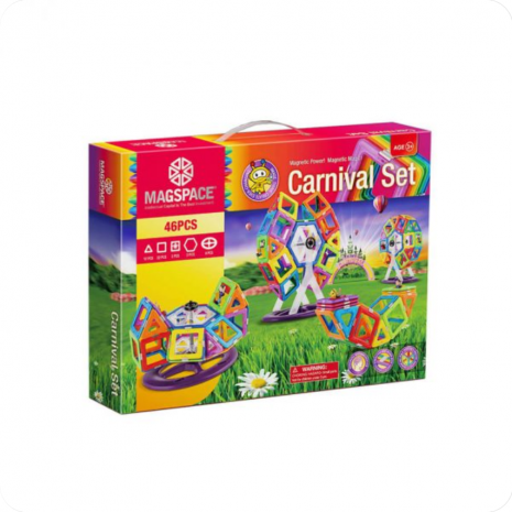 Set constructie 3D Magspace 46 piese Carnival 1