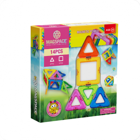 Set constructie 3D magnetic Magspace 14 Piese Magnetic Magic Power 1
