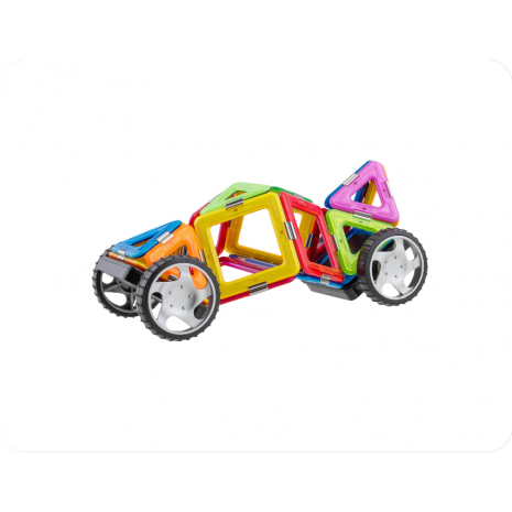 Set constructie 3D magnetic Magspace 25 Piese Mini Karting Set 3