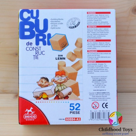 Cuburi din lemn 52 piese