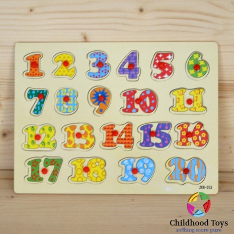Puzzle incastru lemn cu cifre M9