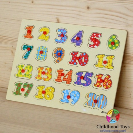 Puzzle incastru lemn cu cifre M9