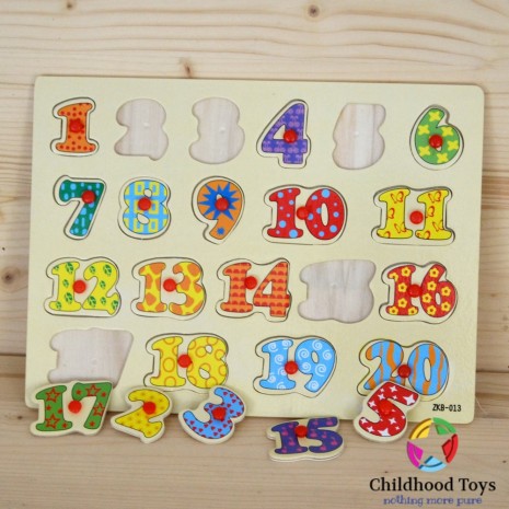 Puzzle incastru lemn cu cifre M9