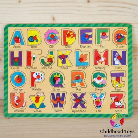 Puzzle incastru lemn cu litere M6