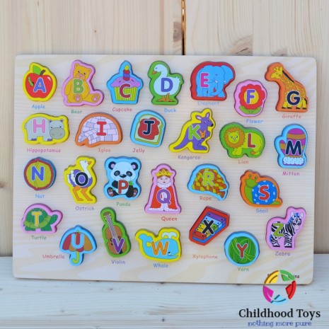 Puzzle incastru lemn litere A2