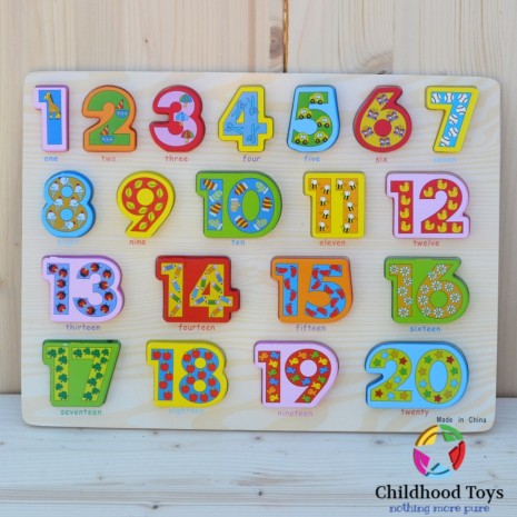 Puzzle incastru lemn cifre A1