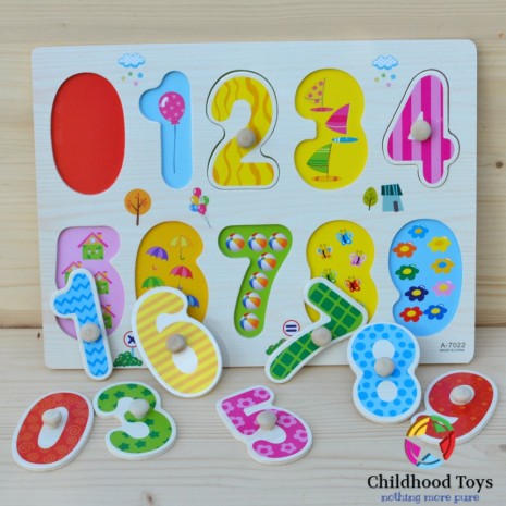 Puzzle incastru lemn cifre C1