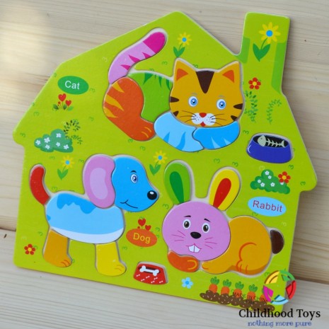 Puzzle lemn cu animale domestice B3
