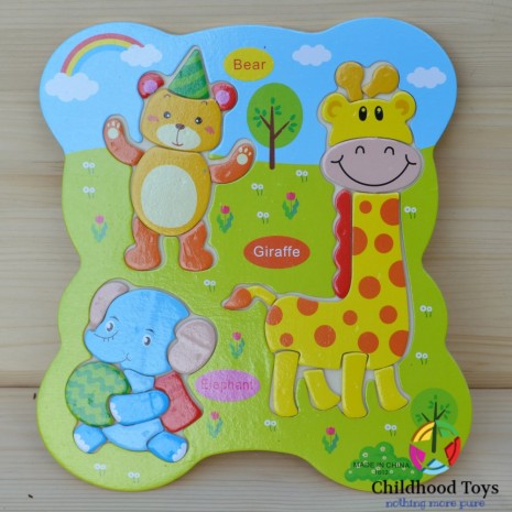 Puzzle lemn cu animale B1