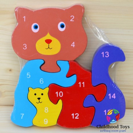 Puzzle lemn pisica M15